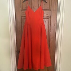 NWT Aritzia Babaton Technique Poplin Dress in hot cheeky red, size 4